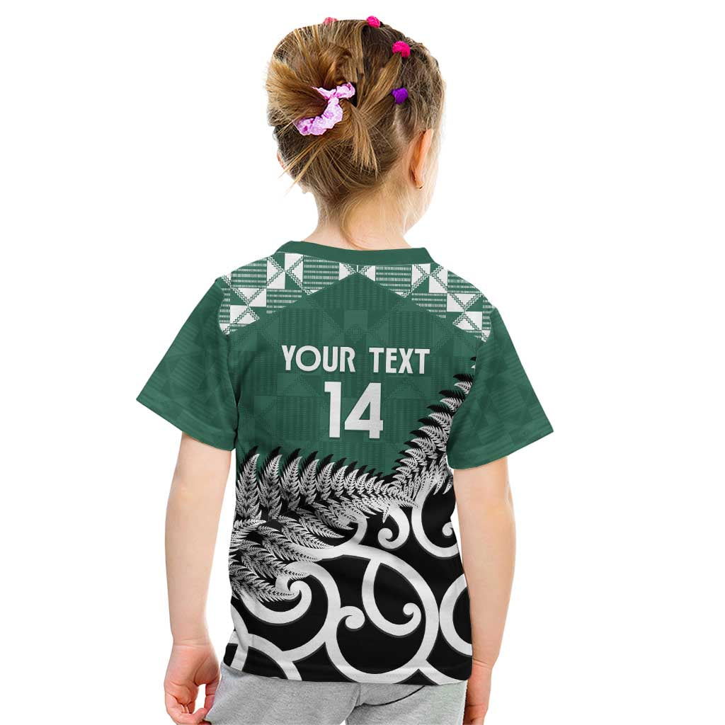 New Zealand South Africa Rugby Custom Kid T Shirt Springboks Kente All Black Maori Together - Aussie Hoodie