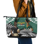 New Zealand South Africa Rugby Leather Tote Bag Springboks Kente All Black Maori Together - Aussie Hoodie