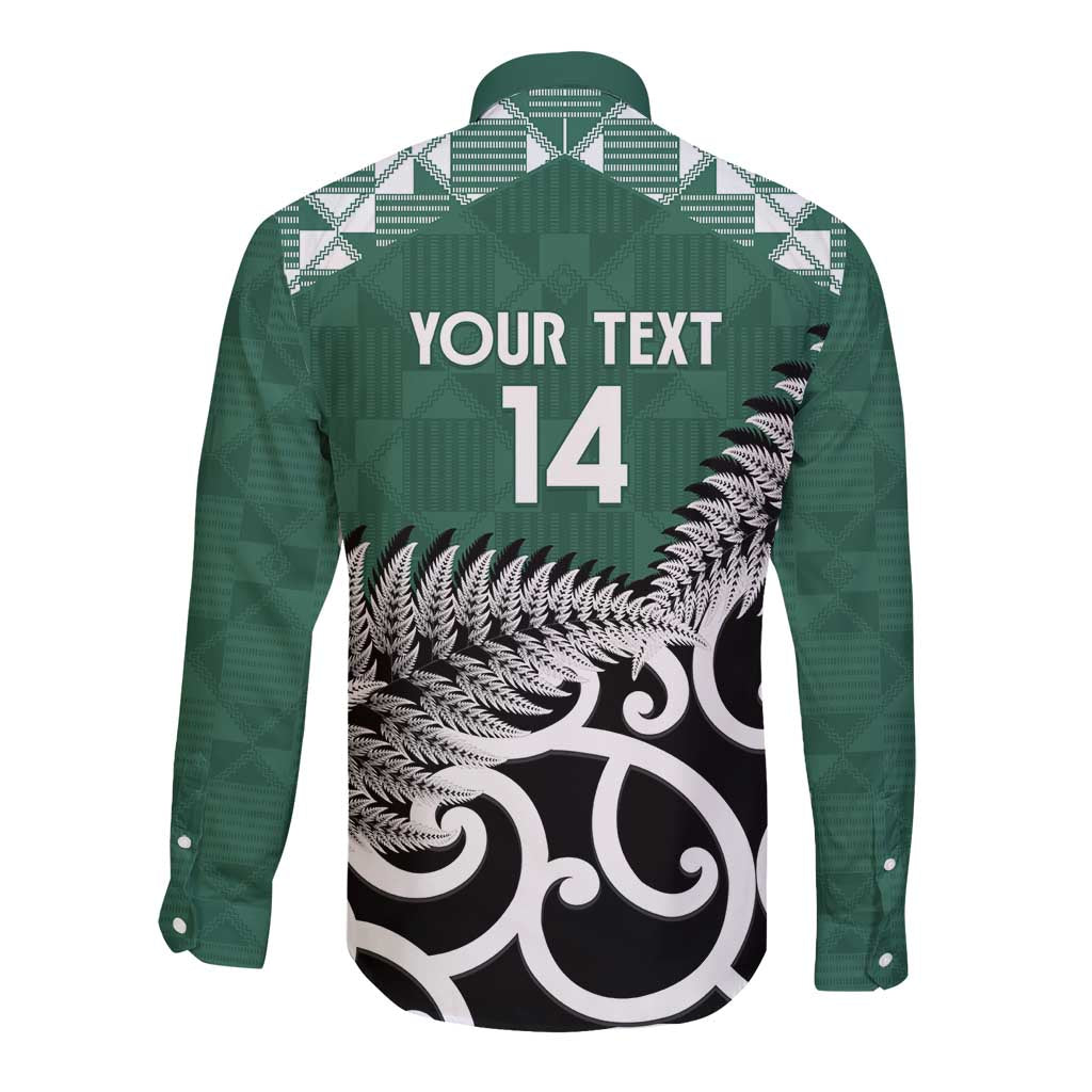 New Zealand South Africa Rugby Custom Long Sleeve Button Shirt Springboks Kente All Black Maori Together - Aussie Hoodie