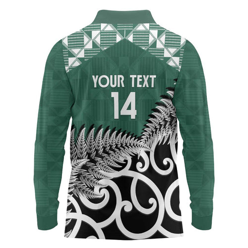 New Zealand South Africa Rugby Custom Long Sleeve Polo Shirt Springboks Kente All Black Maori Together - Aussie Hoodie