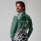 New Zealand South Africa Rugby Custom Long Sleeve Polo Shirt Springboks Kente All Black Maori Together - Aussie Hoodie