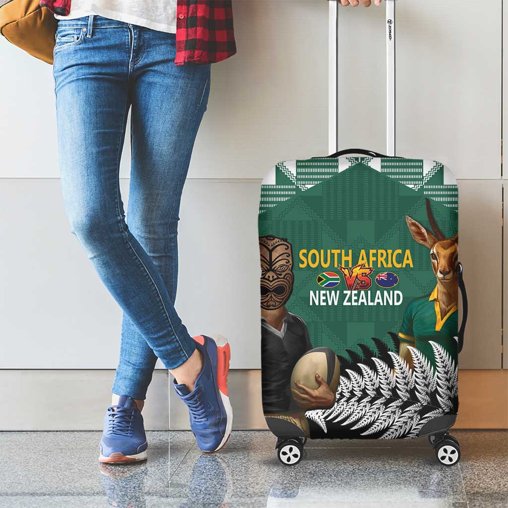 New Zealand South Africa Rugby Luggage Cover Springboks Kente All Black Maori Together - Aussie Hoodie