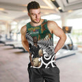 New Zealand South Africa Rugby Custom Men Tank Top Springboks Kente All Black Maori Together - Aussie Hoodie