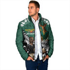 New Zealand South Africa Rugby Custom Padded Jacket Springboks Kente All Black Maori Together - Aussie Hoodie