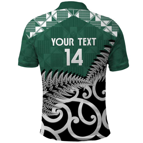 New Zealand South Africa Rugby Custom Polo Shirt Springboks Kente All Black Maori Together - Aussie Hoodie