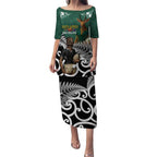 New Zealand South Africa Rugby Custom Puletasi Springboks Kente All Black Maori Together - Aussie Hoodie