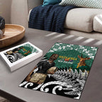New Zealand South Africa Rugby Puzzle Springboks Kente All Black Maori Together - Aussie Hoodie