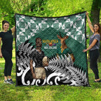 New Zealand South Africa Rugby Quilt Springboks Kente All Black Maori Together - Aussie Hoodie