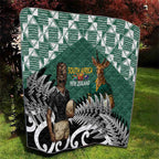 New Zealand South Africa Rugby Quilt Springboks Kente All Black Maori Together - Aussie Hoodie