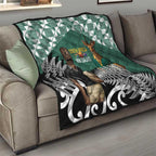 New Zealand South Africa Rugby Quilt Springboks Kente All Black Maori Together - Aussie Hoodie