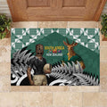 New Zealand South Africa Rugby Rubber Doormat Springboks Kente All Black Maori Together - Aussie Hoodie
