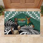 New Zealand South Africa Rugby Rubber Doormat Springboks Kente All Black Maori Together - Aussie Hoodie