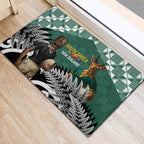 New Zealand South Africa Rugby Rubber Doormat Springboks Kente All Black Maori Together - Aussie Hoodie