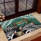 New Zealand South Africa Rugby Rubber Doormat Springboks Kente All Black Maori Together - Aussie Hoodie