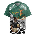 New Zealand South Africa Rugby Custom Rugby Jersey Springboks Kente All Black Maori Together - Aussie Hoodie