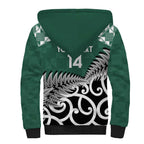 New Zealand South Africa Rugby Custom Sherpa Hoodie Springboks Kente All Black Maori Together - Aussie Hoodie