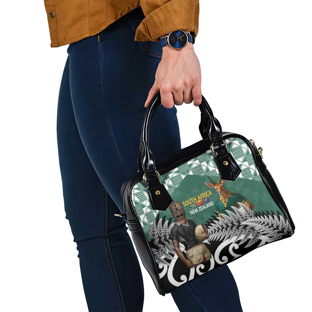 New Zealand South Africa Rugby Shoulder Handbag Springboks Kente All Black Maori Together - Aussie Hoodie