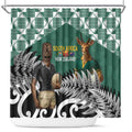 New Zealand South Africa Rugby Shower Curtain Springboks Kente All Black Maori Together - Aussie Hoodie