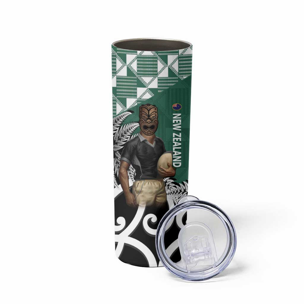 New Zealand South Africa Rugby Skinny Tumbler Springboks Kente All Black Maori Together - Aussie Hoodie