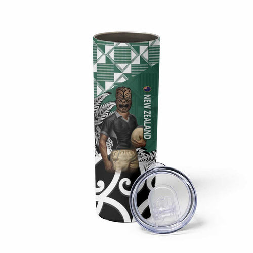 New Zealand South Africa Rugby Skinny Tumbler Springboks Kente All Black Maori Together - Aussie Hoodie