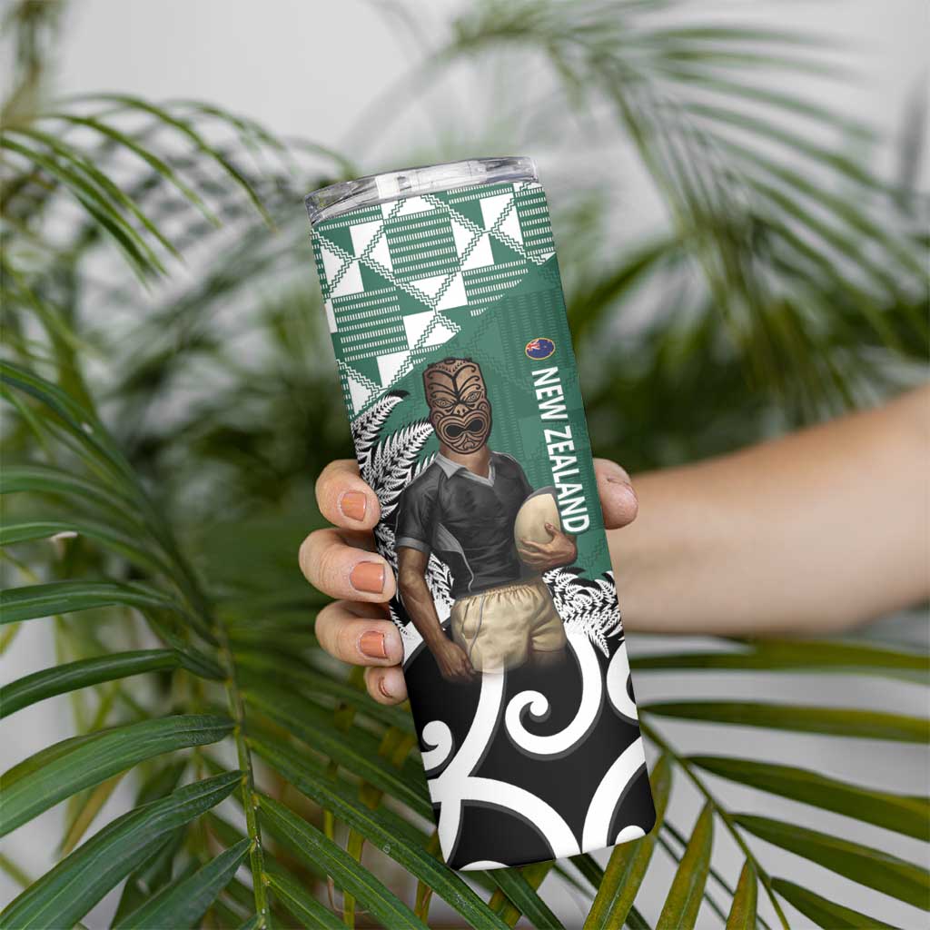 New Zealand South Africa Rugby Skinny Tumbler Springboks Kente All Black Maori Together - Aussie Hoodie