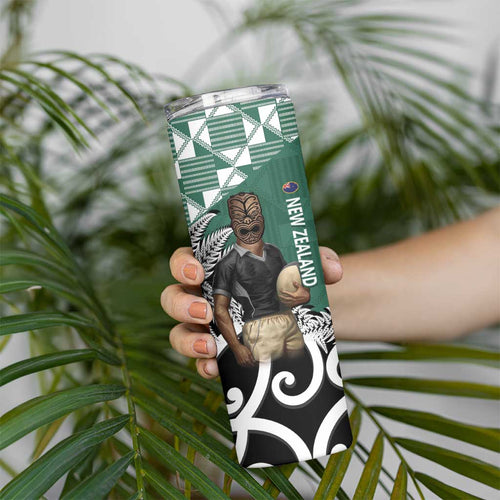 New Zealand South Africa Rugby Skinny Tumbler Springboks Kente All Black Maori Together - Aussie Hoodie