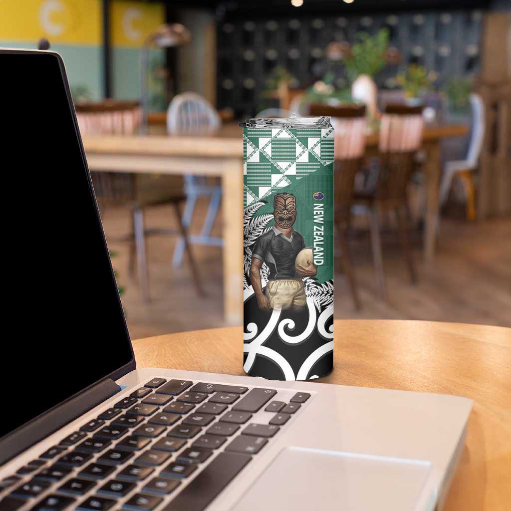 New Zealand South Africa Rugby Skinny Tumbler Springboks Kente All Black Maori Together - Aussie Hoodie