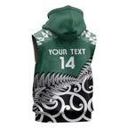 New Zealand South Africa Rugby Custom Sleeveless Zip Hoodie Springboks Kente All Black Maori Together LT14