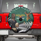 New Zealand South Africa Rugby Spare Tire Cover Springboks Kente All Black Maori Together - Aussie Hoodie