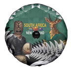 New Zealand South Africa Rugby Spare Tire Cover Springboks Kente All Black Maori Together - Aussie Hoodie