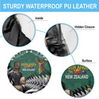 New Zealand South Africa Rugby Spare Tire Cover Springboks Kente All Black Maori Together - Aussie Hoodie