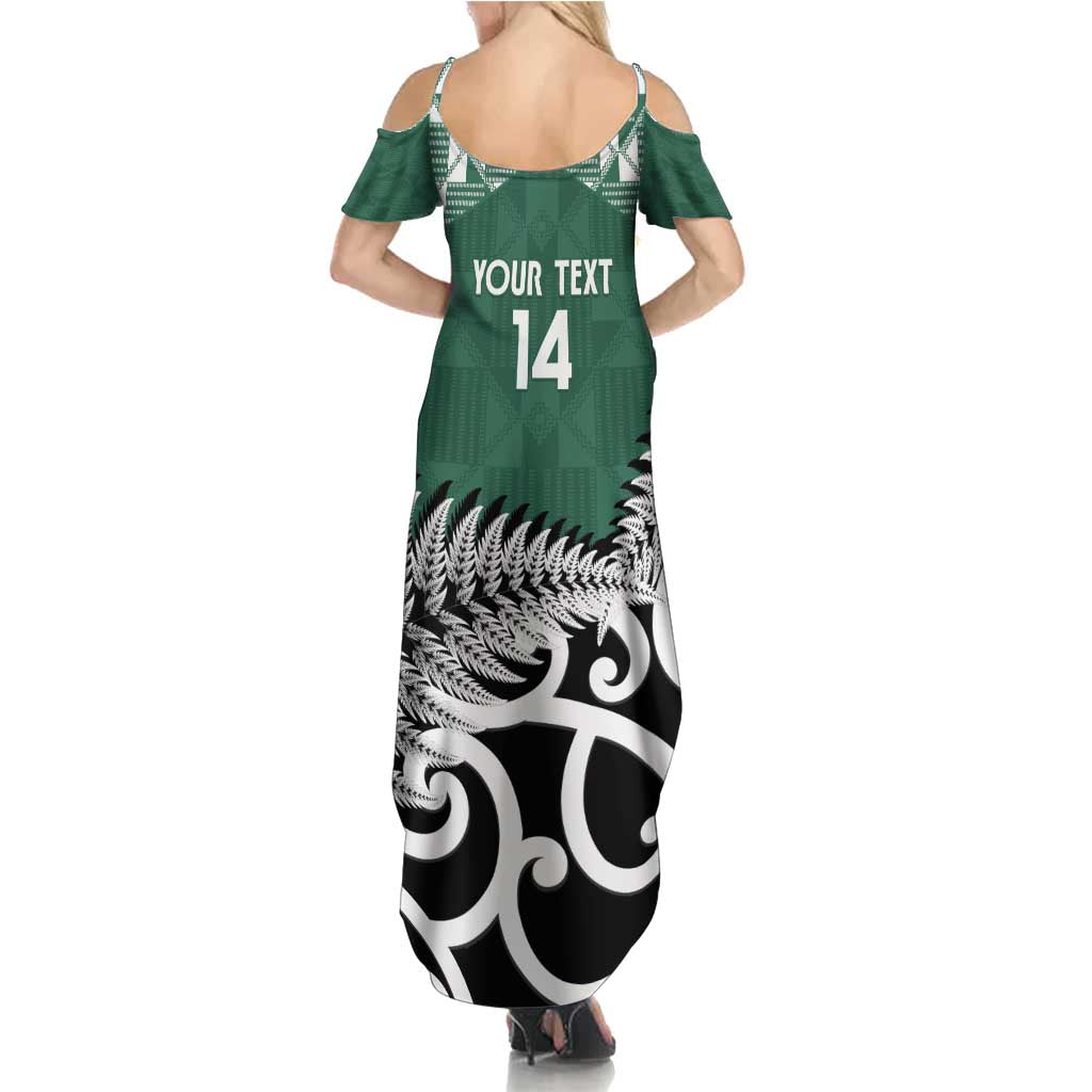 New Zealand South Africa Rugby Custom Summer Maxi Dress Springboks Kente All Black Maori Together - Aussie Hoodie