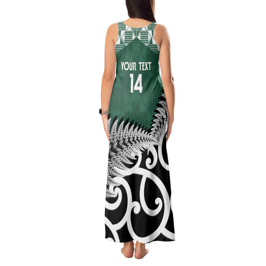 New Zealand South Africa Rugby Custom Tank Maxi Dress Springboks Kente All Black Maori Together - Aussie Hoodie