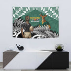 New Zealand South Africa Rugby Tapestry Springboks Kente All Black Maori Together - Aussie Hoodie