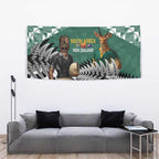 New Zealand South Africa Rugby Tapestry Springboks Kente All Black Maori Together - Aussie Hoodie