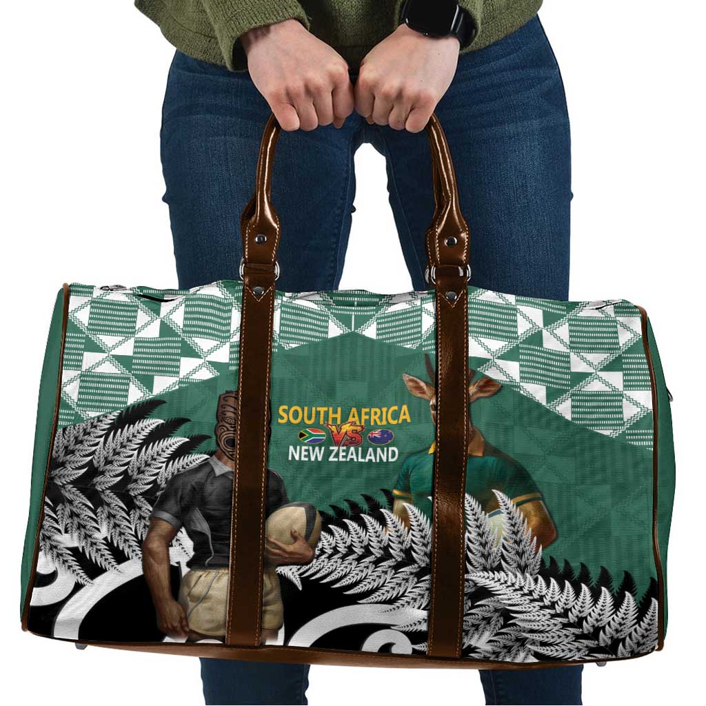 New Zealand South Africa Rugby Travel Bag Springboks Kente All Black Maori Together - Aussie Hoodie