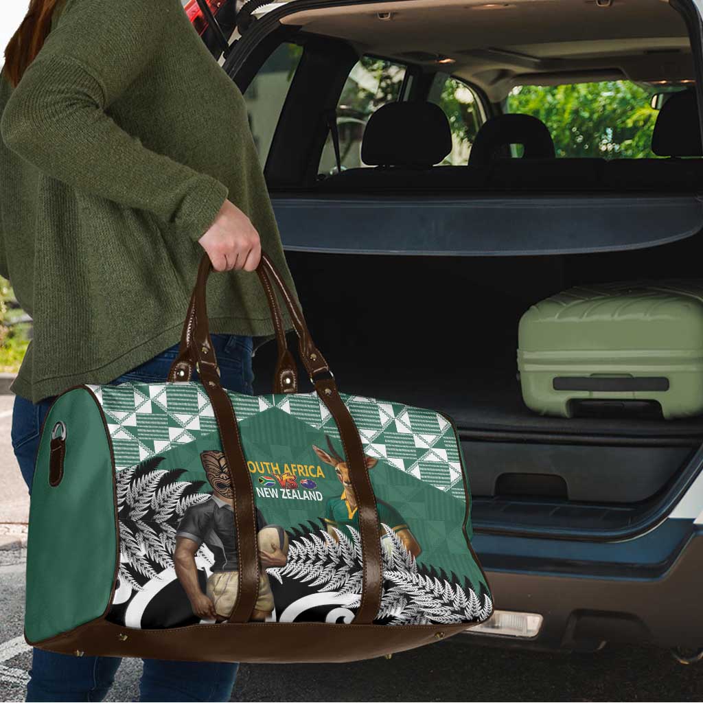 New Zealand South Africa Rugby Travel Bag Springboks Kente All Black Maori Together - Aussie Hoodie