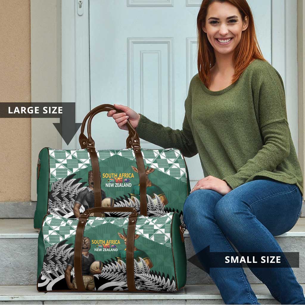New Zealand South Africa Rugby Travel Bag Springboks Kente All Black Maori Together - Aussie Hoodie