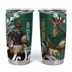 New Zealand South Africa Rugby Tumbler Cup Springboks Kente All Black Maori Together - Aussie Hoodie