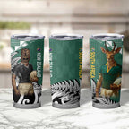 New Zealand South Africa Rugby Tumbler Cup Springboks Kente All Black Maori Together - Aussie Hoodie