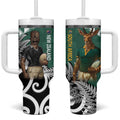 New Zealand South Africa Rugby Tumbler With Handle Springboks Kente All Black Maori Together - Aussie Hoodie