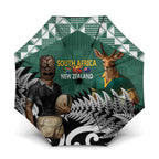 New Zealand South Africa Rugby Umbrella Springboks Kente All Black Maori Together - Aussie Hoodie