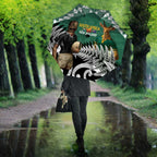 New Zealand South Africa Rugby Umbrella Springboks Kente All Black Maori Together - Aussie Hoodie