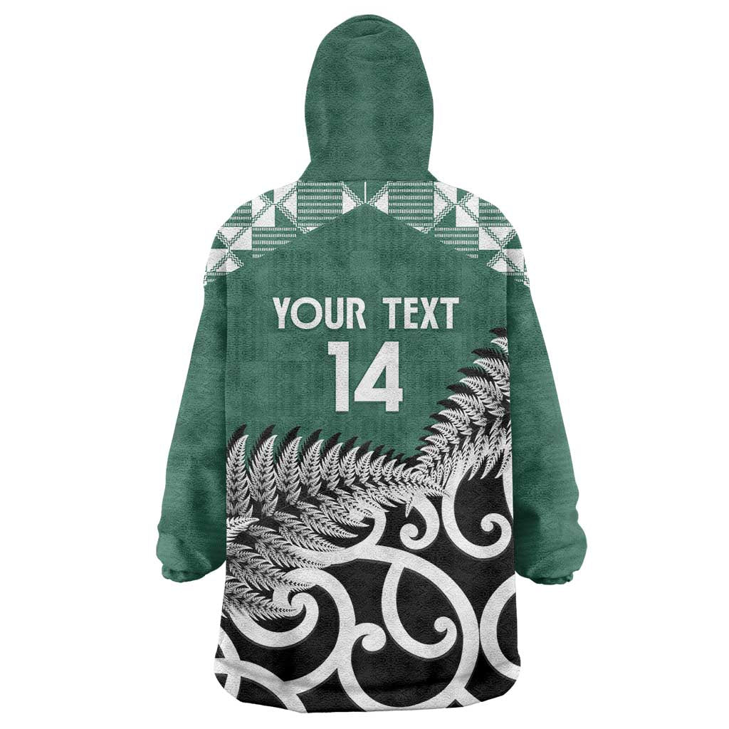 New Zealand South Africa Rugby Custom Wearable Blanket Hoodie Springboks Kente All Black Maori Together - Aussie Hoodie