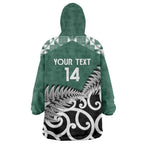New Zealand South Africa Rugby Custom Wearable Blanket Hoodie Springboks Kente All Black Maori Together - Aussie Hoodie