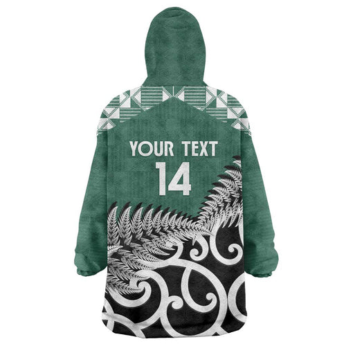 New Zealand South Africa Rugby Custom Wearable Blanket Hoodie Springboks Kente All Black Maori Together - Aussie Hoodie