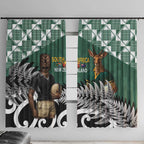 New Zealand South Africa Rugby Window Curtain Springboks Kente All Black Maori Together - Aussie Hoodie