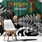 New Zealand South Africa Rugby Window Curtain Springboks Kente All Black Maori Together - Aussie Hoodie