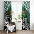 New Zealand South Africa Rugby Window Curtain Springboks Kente All Black Maori Together - Aussie Hoodie