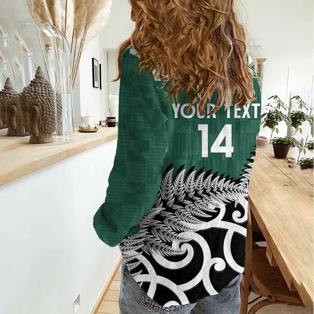 New Zealand South Africa Rugby Custom Women Casual Shirt Springboks Kente All Black Maori Together - Aussie Hoodie
